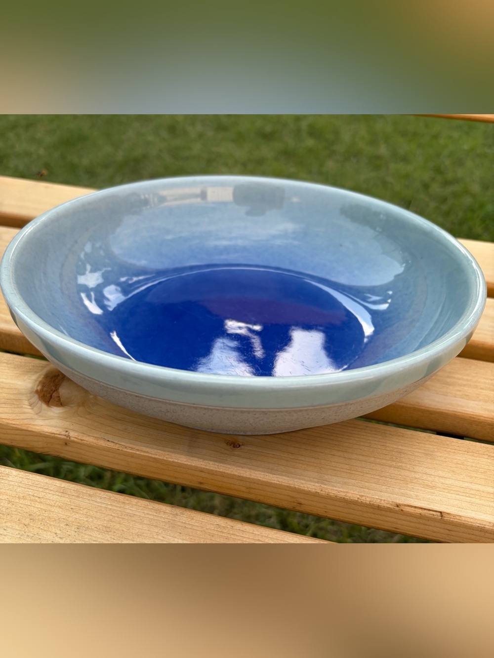 💙Spirit Wares Blue Stoneware Kitchen Bowl 9" Cottagecore